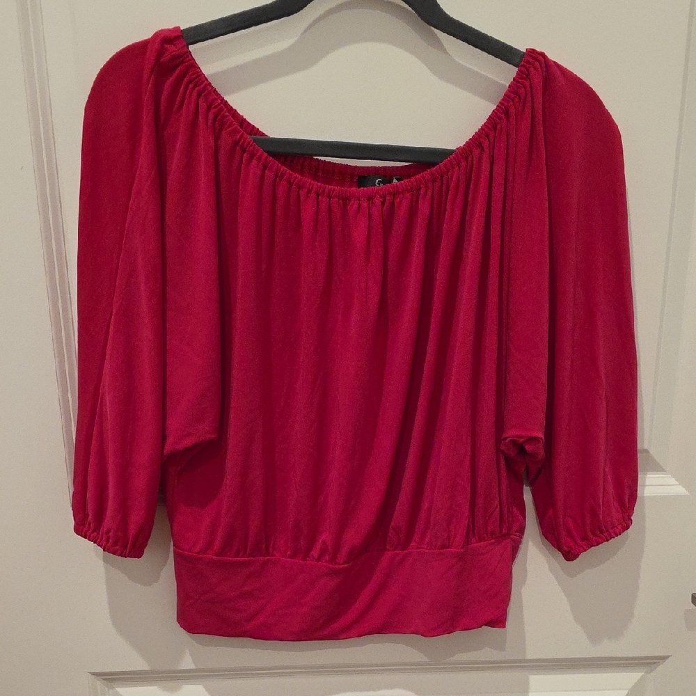 Express Vibrant Off-Shoulder Blouse